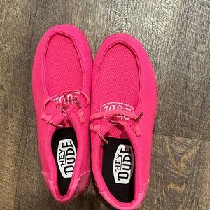 Hey dude hot pink. Brand new without box